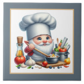 Schattigee chef-kok liefhebbers keuken tegeltje (Voorkant)