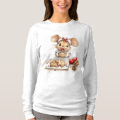 Schattigee chef-kok van de kerstmuis t-shirt (Voorkant)