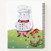 Schattigee chef-kok waterverf Bloemen gepersonalis Notitieboek (Achterkant)