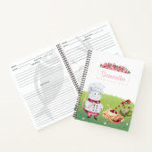 Schattigee chef-kok waterverf Bloemen gepersonalis Notitieboek (Binnen)