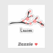 Schattigee Cherry Blossom Branch Drawing Custom Na Sticker (Vel)