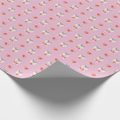 Schattigee Cherry & Bow Print Wrapping Paper Roll Cadeaupapier (Hoek)