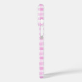 Schattigee Cherry Coquette Bow Pink Gingham Case-Mate iPhone Case (Achterkant / Links)