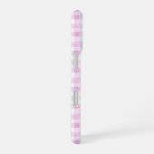 Schattigee Cherry Coquette Bow Pink Gingham iPhone 16 Hoesje (Rechterkant)
