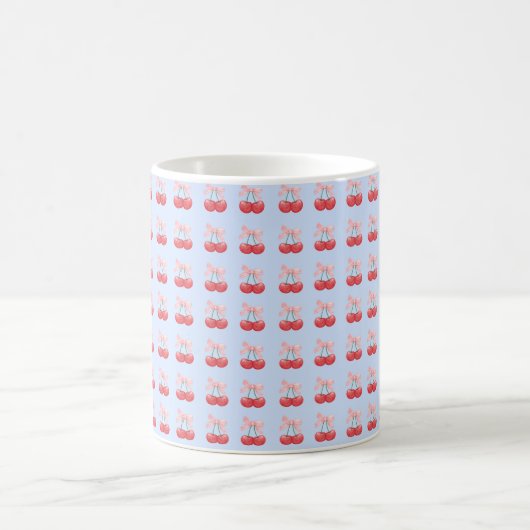 Schattigee Cherry Pattern Coffee Mok | Retro fruit (Center)