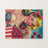 Schattigee Cherry Pin-up Legpuzzel (Horizontaal)