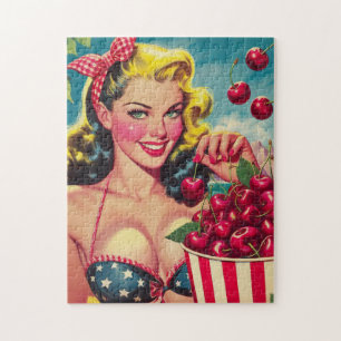 Schattigee Cherry Pin-up Legpuzzel