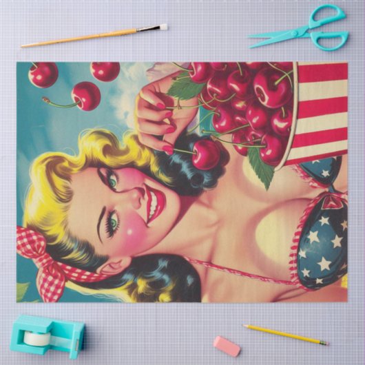 Schattigee Cherry Pin-up Tissuepapier (Craft)