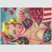 Schattigee Cherry Pin-up Tissuepapier (Voorkant)