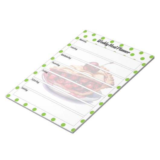 Schattigee Cherry Weekly Meal Planner Notitieblok (Schuin)