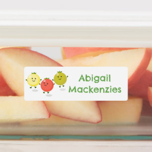 Schattigee cherrytomaatjes cartoon gepersonaliseer labels