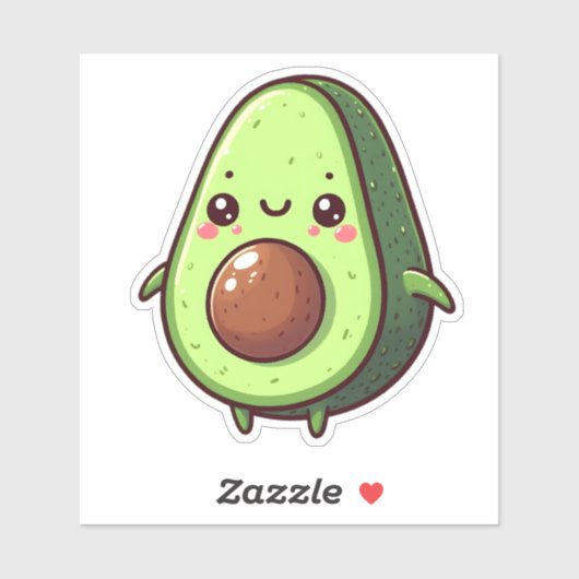 Schattigee Chibi Avocado Sticker (Vel)