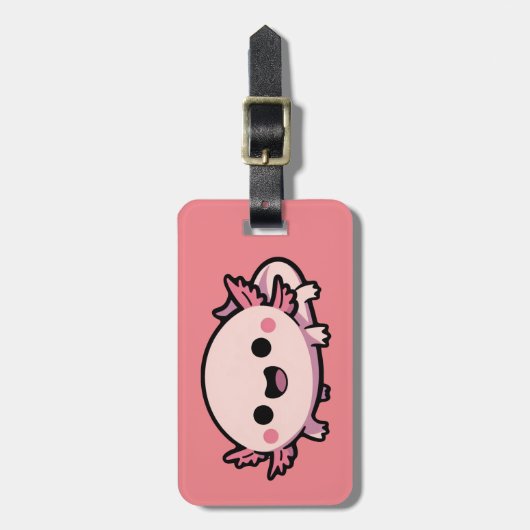 Schattigee Chibi Axolotl Bagagelabel (Voorkant verticaal)
