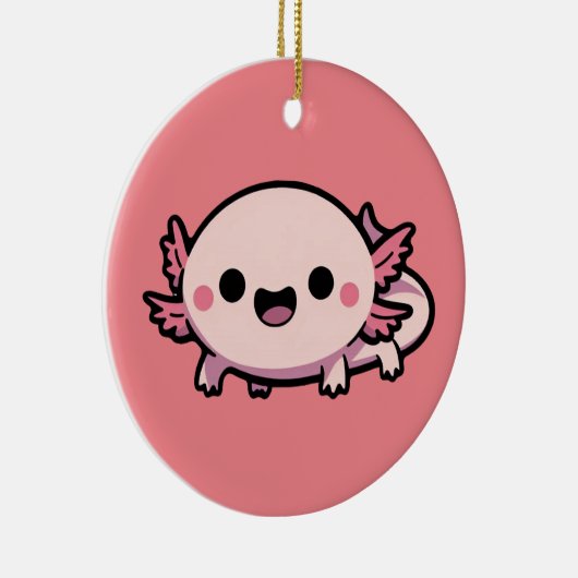 Schattigee Chibi Axolotl Keramisch Ornament (Rechts)