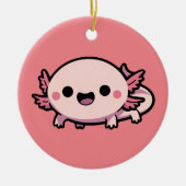 Schattigee Chibi Axolotl Keramisch Ornament (Voorkant)