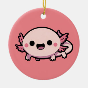 Schattigee Chibi Axolotl Keramisch Ornament