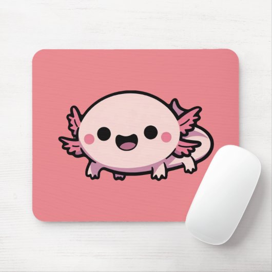 Schattigee Chibi Axolotl Muismat (Met muis)