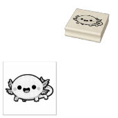 Schattigee Chibi Axolotl Rubberstempel (Gestempeld)