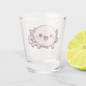 Schattigee Chibi Axolotl Shot Glas (Achterkant)