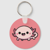 Schattigee Chibi Axolotl Sleutelhanger (Voorkant)