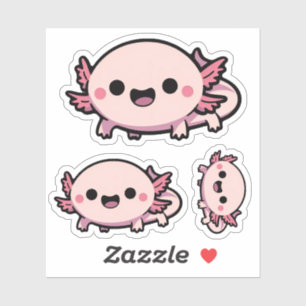 Schattigee Chibi Axolotl Sticker