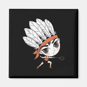 Schattigee Chibi Badminton Birdie Manga Cartoon Magneet