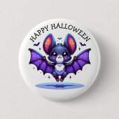 Schattigee Chibi Cartoon Bat Halloween Ronde Button 5,7 Cm (Voorkant)