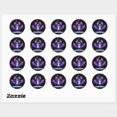 Schattigee Chibi Cartoon Bat Halloween Ronde Sticker (Vel)