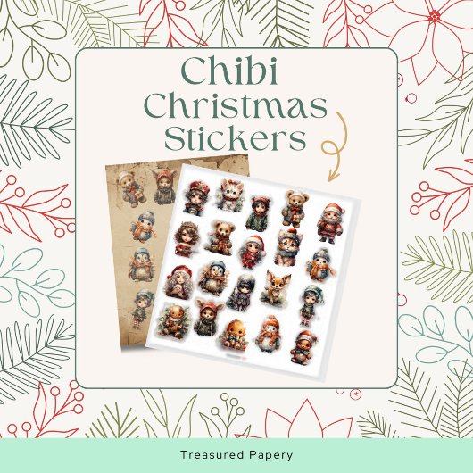 Schattigee Chibi Custom-Cut Vinyl Sticker Sheet