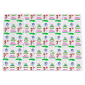 Schattigee Chibi Girl Verjaardag Golfen Thema Verj Groot Cadeauzakje (Voorkant)