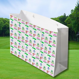 Schattigee Chibi Girl Verjaardag Golfen Thema Verj Groot Cadeauzakje