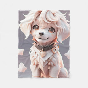 Schattigee Chibi Golden Retriever Puppy Fleece Deken