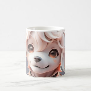 Schattigee Chibi Golden Retriever Puppy Koffiemok
