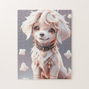 Schattigee Chibi Golden Retriever Puppy Legpuzzel