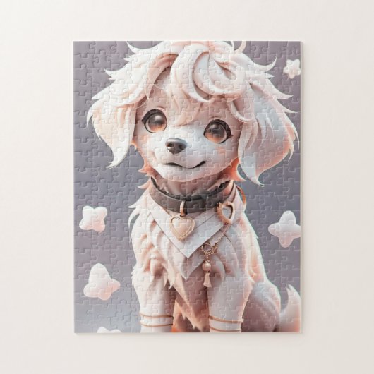 Schattigee Chibi Golden Retriever Puppy Legpuzzel (Verticaal)