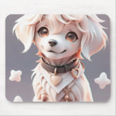 Schattigee Chibi Golden Retriever Puppy Muismat (Voorkant)