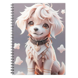 Schattigee Chibi Golden Retriever Puppy Notitieboek