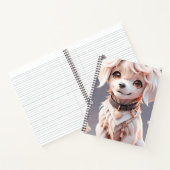 Schattigee Chibi Golden Retriever Puppy Notitieboek (Binnen)