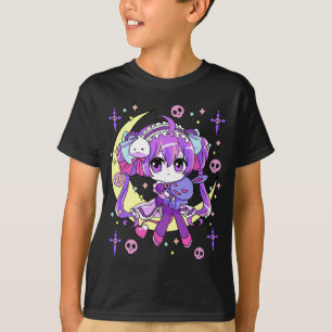 Schattigee Chibi Kawaii Anime Meisjes Pastel Gothi T-shirt
