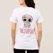 Schattigee Chibi Mummy Halloween Cartoon Tri-Blend Shirt (Achterkant)