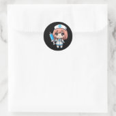 Schattigee Chibi Nurse - gezondheidszorg, anime, m Ronde Sticker (Tas)
