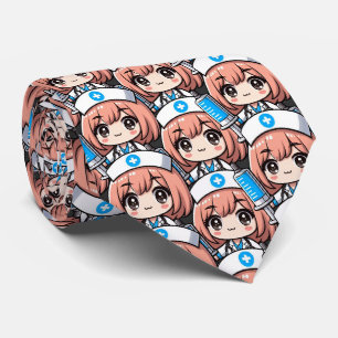 Schattigee Chibi Nurse - gezondheidszorg, anime, m Stropdas