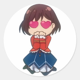 Schattigee Chibi Rae Taylor van WataOshi | IFTV Ronde Sticker