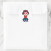 Schattigee Chibi Rae Taylor van WataOshi | IFTV Ronde Sticker (Tas)