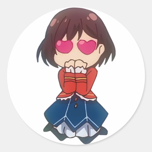 Schattigee Chibi Rae Taylor van WataOshi | IFTV Ronde Sticker (Voorkant)
