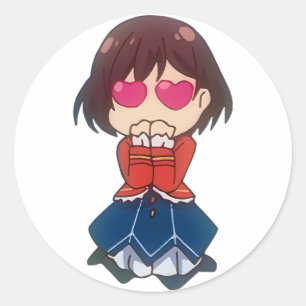Schattigee Chibi Rae Taylor van WataOshi   IFTV Ronde Sticker