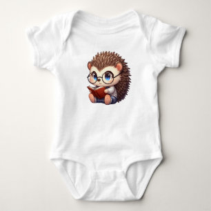 Schattigee Chibi Reading Hedgehog Romper