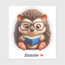 Schattigee Chibi Reading Hedgehog