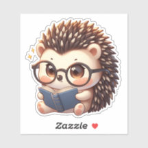 Schattigee Chibi Reading Hedgehog