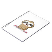 Schattigee Chibi Sloth Workout � Grappige Kawaii G Notitieboek (Linkerzijde)